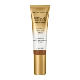 Max Factor Miracle Second Skin Hydrating Foundation, Tan Deep, 30 ml