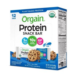 Orgain Organic Vegan Protein Bar - Chocolate Chip Cookie Dough - 12ct