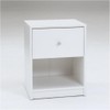 Pemberly Row 1-Drawer Contemporary Engineered Wood Nightstand in White