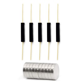 WOWOONE 5pcs Plastic Reed Switch Reed Contact Normally Open (N/O) Magnetic Induction Switch (2.5mm×14mm) with 10pcs Small Multi-Use Round Magnets