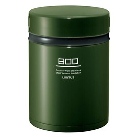 Asvel HLB-B800 Thermal Lunch Jar, Green, 27.6 fl oz (800 ml), Lanthas BE Stainless Steel Thermal Lunch Box