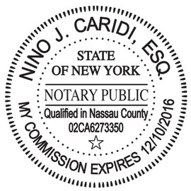 Round Notary Stamp for State of New York- Self Inking Stamp - Top Brand Unit with Bottom Locking Cover for Longer Lasting Stamp - 5 Year Warranty
