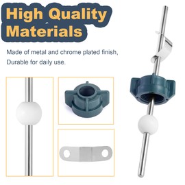 Aottykro 2 Pack Lavatory Pop Up Center Piece Assembly,Sink Ball/Pivot Rod Replacement Parts Bathroom Sink Drain Repair Kit Fits Most Popular Brands,Replacement for PS2673,18MM&15MM Ball, Chrome