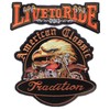 Large Embroidered Patch Biker Skull American Custom Iron On Back