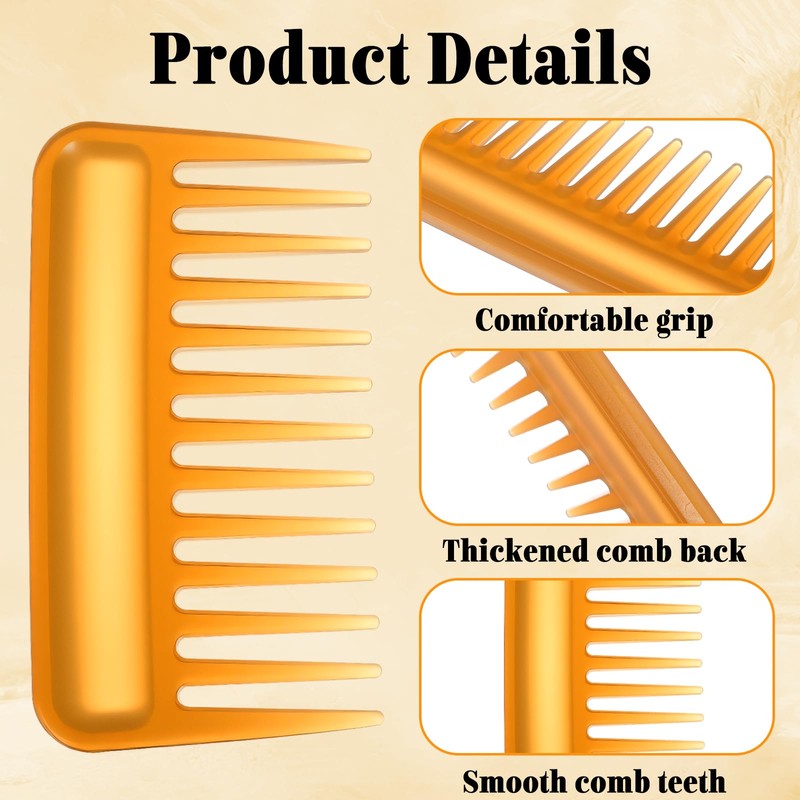Mabor 2Pcs Mini Wide Tooth Comb, Small Travel Detangling Comb