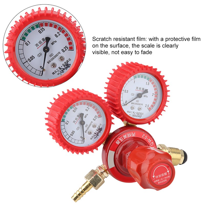 YQW‑02 Zinc Alloy Propane Pressure Gauge Welding Cutting Parts Propane