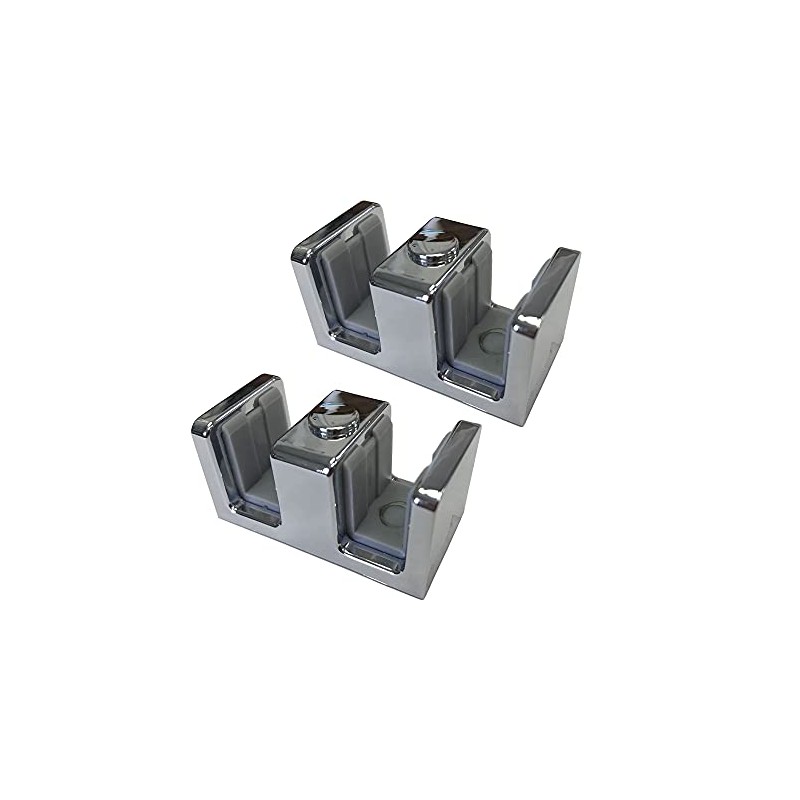 Gordon Glass™ Bright Chrome Bumpers for Frameless Sliding Shower Doors