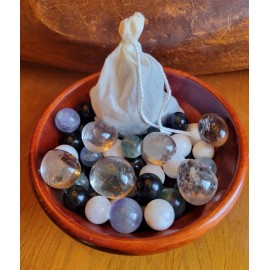 Mystery Bag, Mini Spheres, Marbles, Globe, Crystal Carvings, Mix Materials