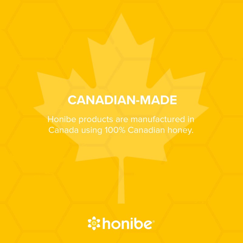 Honibe 100% Pure Honey Lozenges, Made in Canada, Soothes Sore