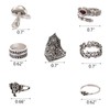 8PCS Boho Rings Set for Women Teen Girls Mushroom Finger