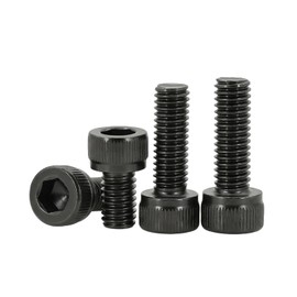 M4 x 14mm(50 Pack) Hex Socket Head Cap Screws Bolts, Black Oxide 304 Stainless Steel 18-8, Hex Drive, Bright Finish Fully Machine Thread