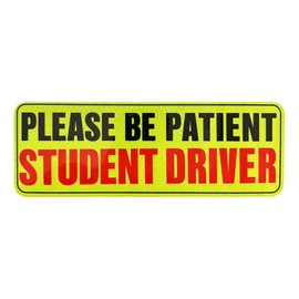 3pcs Novice Driver Stickers, Internship Reflective Stickers, Magnetic Safety Reflective Signs for Automobiles, Reusable Student Driver Logo,New Driver Sticker for Car