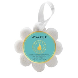 SPONGELLÉ Exfoliante corporal con esponja de flores silvestres y hierba de playa de Spongelle | Esponja de baño y ducha para mujeres | Exfoliante con esponja con gel de baño | Más de 14 usos