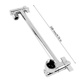 Shower Head Extension, Stainless Steel Shower Head Extension Arm, 288 mm Adjustable Shower Head Extension, Shower Arm Extension with Locking Nuts, G1/2 Inch Universal Connection (1)