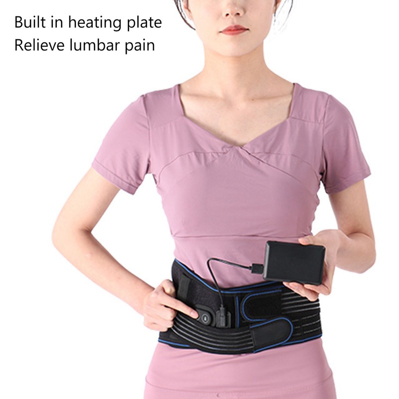 Lumbar Support Back Brace 3 Speed Temperature Controlled Vibration Motor