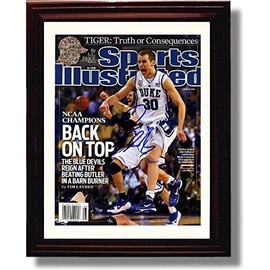 2010 Duke Back On Top Jon Scheyer SI Autograph Promo Print - Framed 8x10