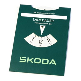 Skoda 6U0050811 Parking Disc Parking Meter Charging Time Parking Time Blue/Green