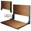 Folding Shower Seat 20'', Large Teak Shower Seat, Folding Shower