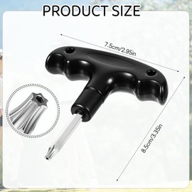 EupHHonycs Golf Wrench Tool Stainless Steel Adjustable Golf Driver with Plastic Handle Golfs Head Adjustment Tool for Club Driver Shaft Adapter Torque (Black)