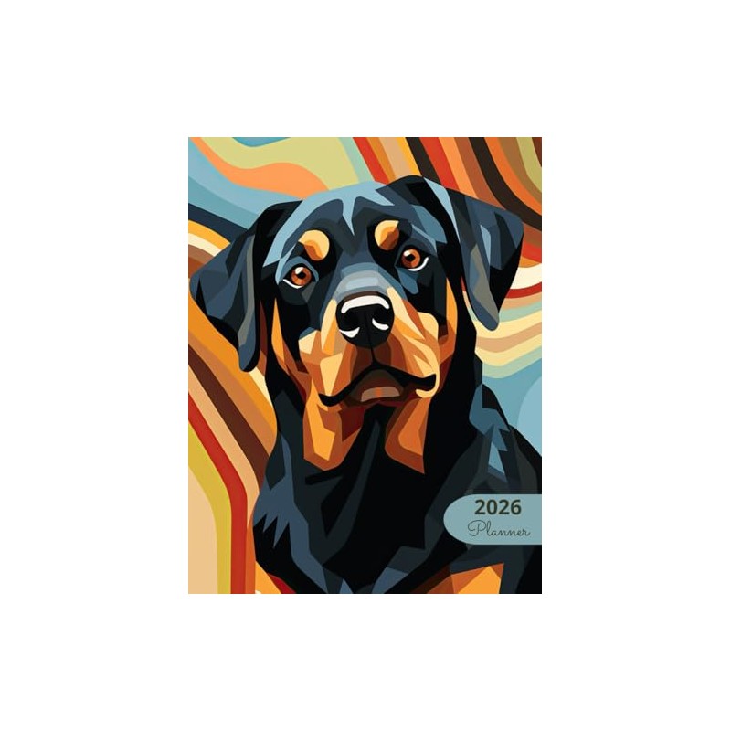 2026 Planner: Classic Dogs Rottweiler: Stylish Weekly and Monthly Organization