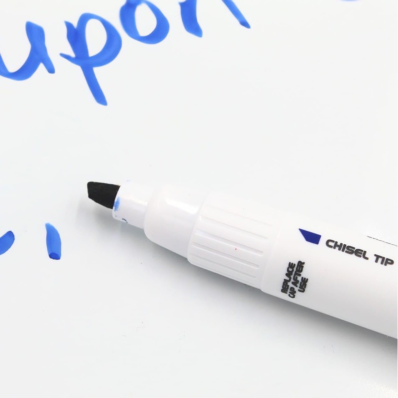 Eziglide Assorted Chisel Tip Whiteboard Pens 4 Pack with Magnetic