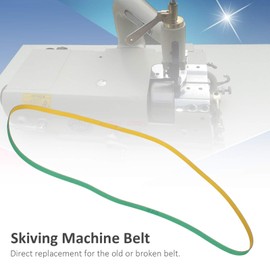 3Pcs Skiving Machine Belt, 37.8in Artificial Leather Flat Belts Peeler Belt Perimeter Replacement Accessory Flat Belts for 801 Skiving Machine