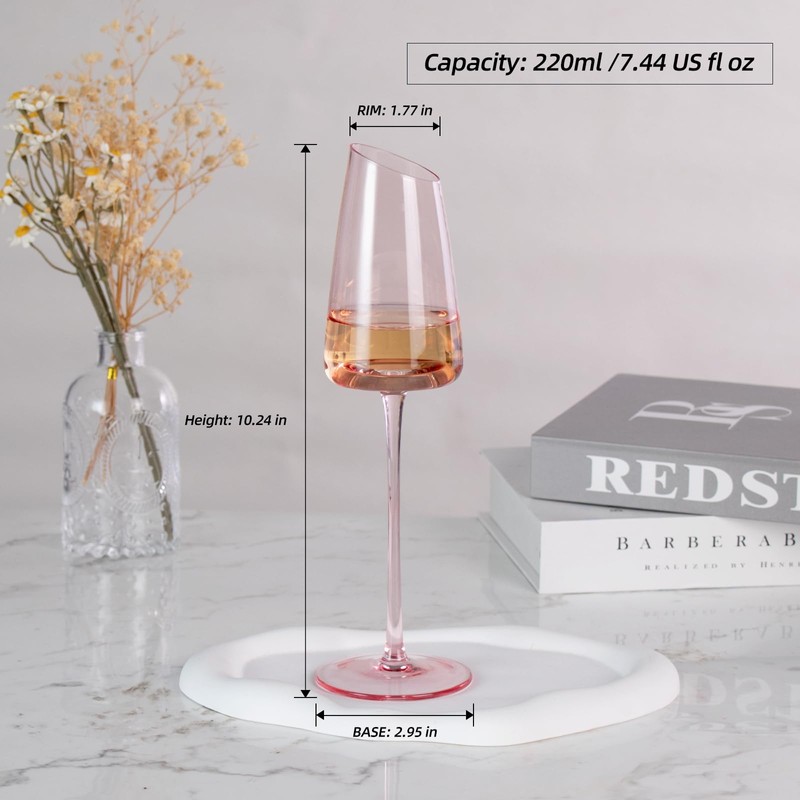 KAMMAK Crystal Red Wine Glasses Set of 2, 7.44 oz