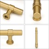 Haliwu 10 Pack Gold Cabinet Handles Brushed Brass Drawer Pulls