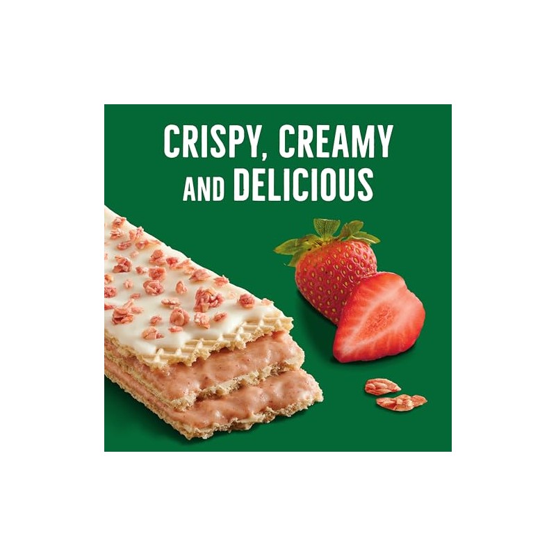 Nature Valley Crispy Creamy Wafer Bars, Strawberry, Whole Grain, 5