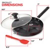 Modern Innovations 4-Cup Nonstick Egg Frying Pan with Lid, Fried