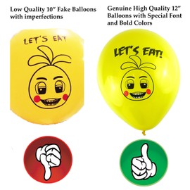 16 Count Five Nights at Freddys Party Favor 12 Printed Latex Party Balloons