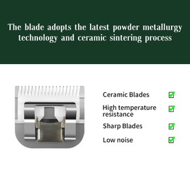 Professional Detachable Replacement Ceramic Blades set,compatible with oster Classic 76/Star-Teq/Power-Teq andi A*dis AGC,BDC,BGC,MBG Series Clippers (size 0A)