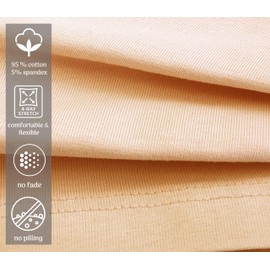 Lilax Girls' Basic Solid Soft Dance Short for Gymnastics or Under Skirts (8 Years, Beige)