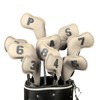 10PCS Golf Head Protective Covers Waterproof PU Material Golf Putter