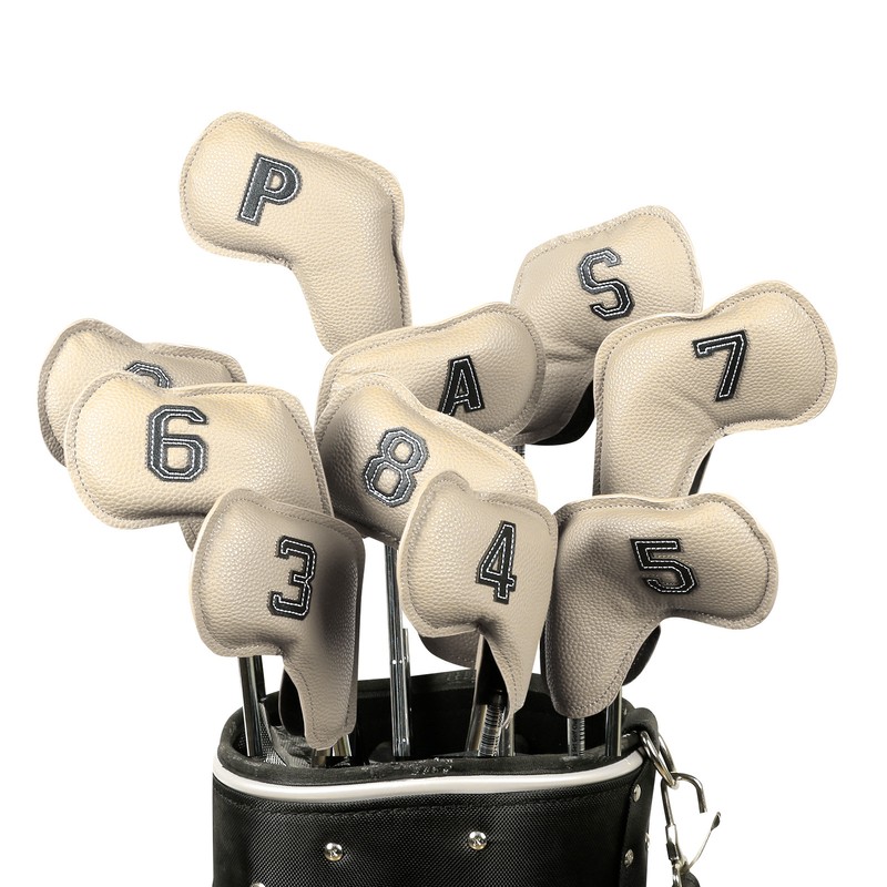 10PCS Golf Head Protective Covers Waterproof PU Material Golf Putter