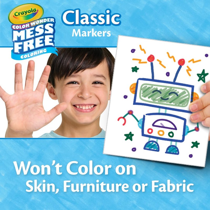 Crayola Color Wonder Marker Refill Set (20ct), Mess Free Broad