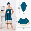 Bonahora Towel Wrap for Women (S-XL), Lightweight Spa Bath Wrap