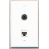 RiteAV 1 x 3.5mm Audio Headphone Jack and 1 Cat5e