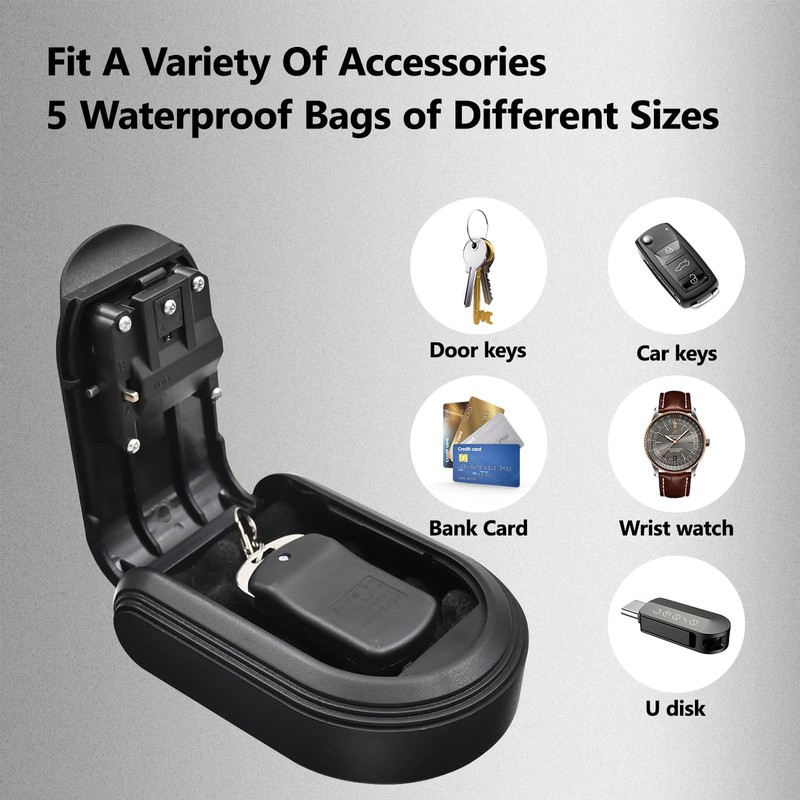 Magnetic Key Holder with Combination Lock Hidden Under Car, Dayear