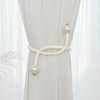 KASESSS Pack of 4 Curtain Tiebacks, Pearl Tiebacks for Curtains,