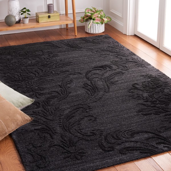 SAFAVIEH Jardin Collection Accent Rug - 4' x 6', Black,