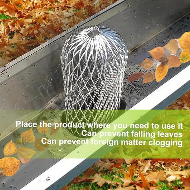 4 Pcs Downspouts Gutter Guards, 3.5 Inch Aluminum Gutter Guard