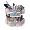 Nifty 2-Tier Cosmetic Organizing Carousel - White Powder Coat Finish,