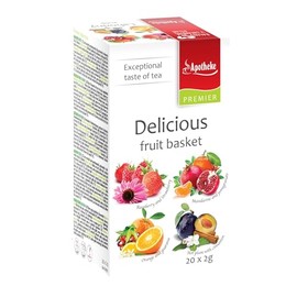 Premium Europe Blend of Flavoured Herbal and Fruit Teas in Teabags | Fruit Basket Tea Sampler 4 Flavours | 20 Tea Bags