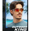 OUTDOORKING Polarized Sports Sunglasses for Men Women Wrap Around Unbreakable