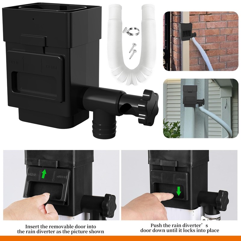 Anivia Rainwater Collection System, Downspout Diverter Fits for 2x3 or