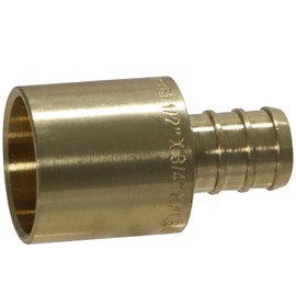 25 Pcs XFITTING Barb Crimp 1/2 Inch Pex x 3/4 Inch Male Sweat Adapter, 23-3-8=25X