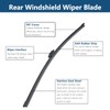 Rear Windshield Wipers Blade Arm Set for Ford EDGE 2015-2020