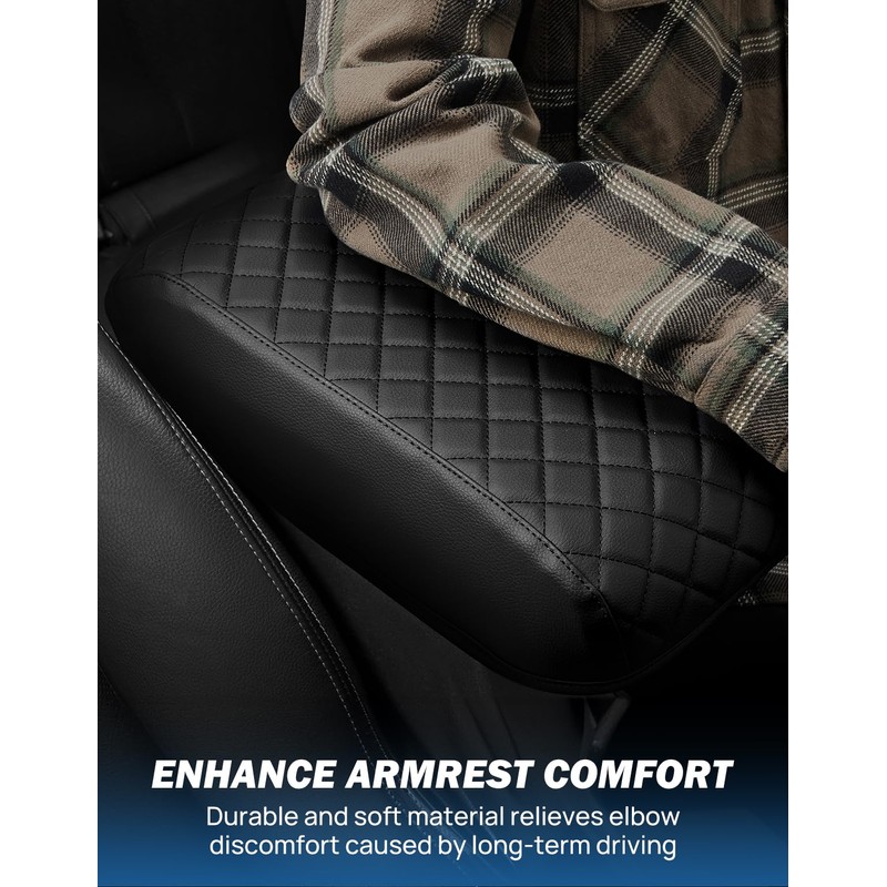 JOYTUTUS Center Console Cover Compatible with 2010-2024 4Runner, Leather Arm