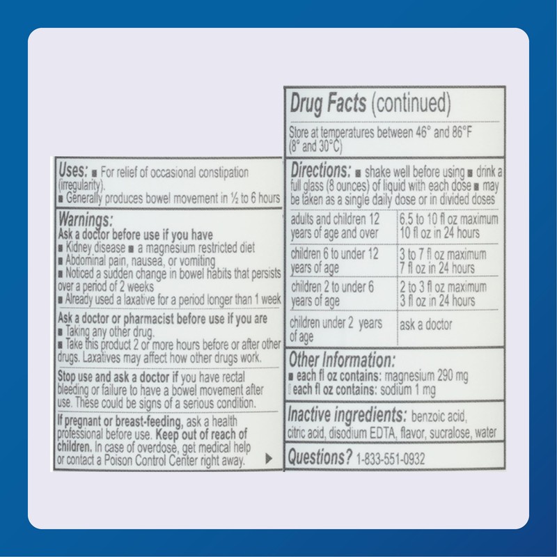 Major Magnesium Citrate Saline Laxative - Helps Relieve Occasional Constipation